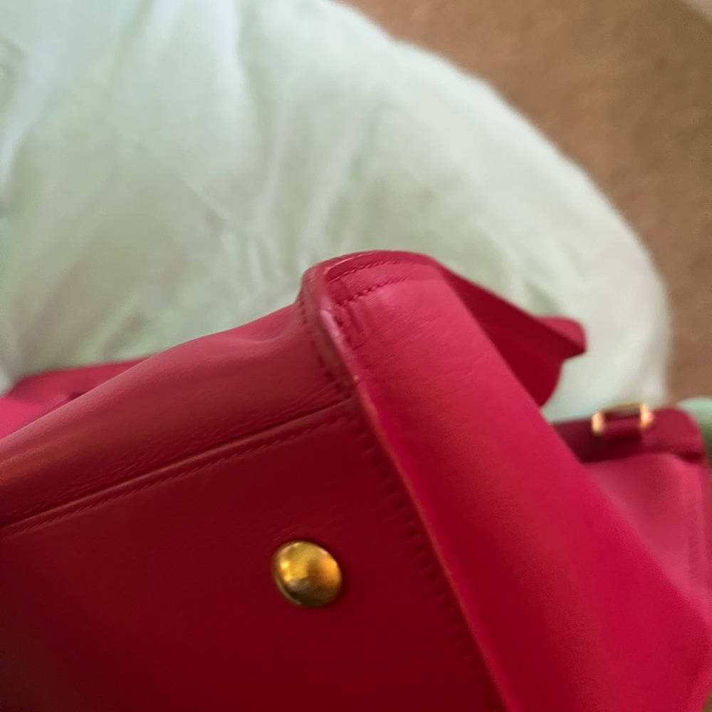 Saint Laurent Fuchsia Leather Satchel - Picture 9 of 12